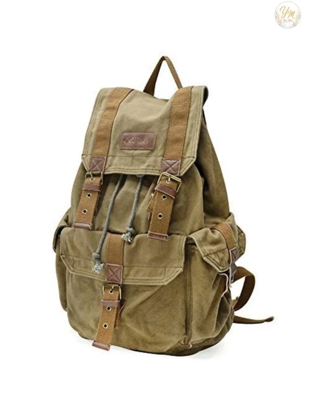 Thick Canvas Backpack 17 Inch Laptop Casual Daypack Rucksack